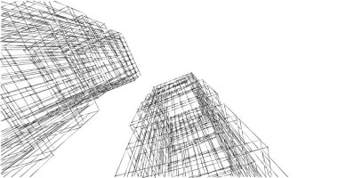 soyut mimari duvar kağıdı tasarımı, dijital konsept arkaplan