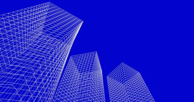 soyut mimari duvar kağıdı tasarımı, dijital konsept arkaplan