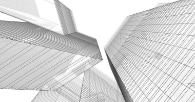 soyut mimari duvar kağıdı tasarımı, dijital konsept arkaplan