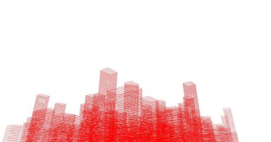 soyut mimari duvar kağıdı tasarımı, dijital konsept arkaplan