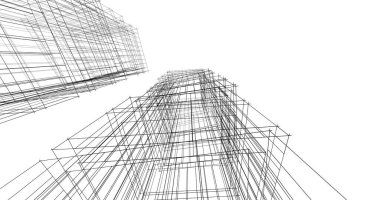 soyut mimari duvar kağıdı tasarımı, dijital konsept arkaplan