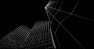 soyut mimari duvar kağıdı tasarımı, dijital konsept arkaplan