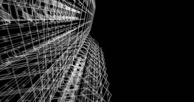 soyut mimari duvar kağıdı tasarımı, dijital konsept arkaplan