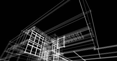 soyut mimari duvar kağıdı tasarımı, dijital konsept arkaplan