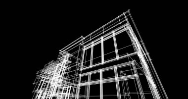 soyut mimari duvar kağıdı tasarımı, dijital konsept arkaplan