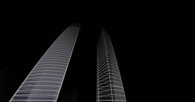 soyut mimari duvar kağıdı tasarımı, dijital konsept arkaplan