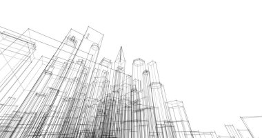 soyut mimari duvar kağıdı tasarımı, dijital konsept arkaplan