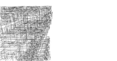 Mimari sanat konseptinde soyut çizgiler, minimum geometrik şekiller. 