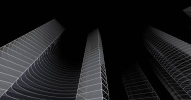 soyut mimari duvar kağıdı tasarımı, dijital konsept arkaplan