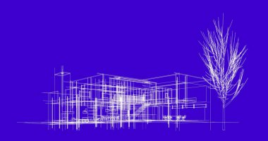 soyut mimari duvar kağıdı tasarımı, dijital konsept arkaplan