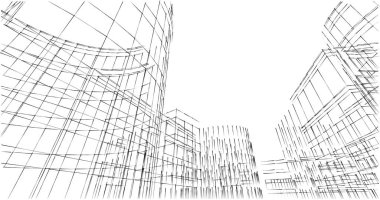 soyut mimari duvar kağıdı tasarımı, dijital konsept arkaplan