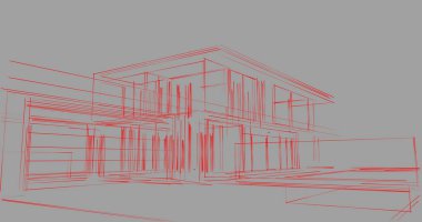 soyut mimari duvar kağıdı tasarımı, dijital konsept arkaplan