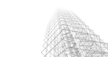 soyut mimari duvar kağıdı tasarımı, dijital konsept arkaplan