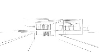 soyut mimari duvar kağıdı tasarımı, dijital konsept arkaplan