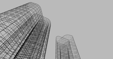 soyut mimari duvar kağıdı tasarımı, dijital konsept arkaplan