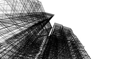 soyut mimari duvar kağıdı tasarımı, dijital konsept arkaplan