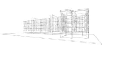 soyut mimari duvar kağıdı tasarımı, dijital konsept arkaplan