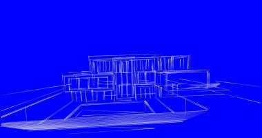 soyut mimari duvar kağıdı tasarımı, dijital konsept arkaplan