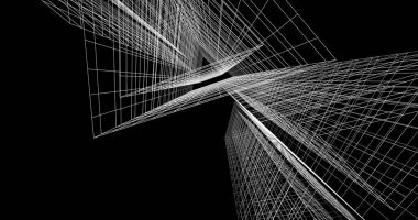 soyut mimari duvar kağıdı tasarımı, dijital konsept arkaplan