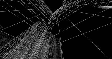 soyut mimari duvar kağıdı tasarımı, dijital konsept arkaplan