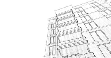 soyut mimari duvar kağıdı tasarımı, dijital konsept arkaplan