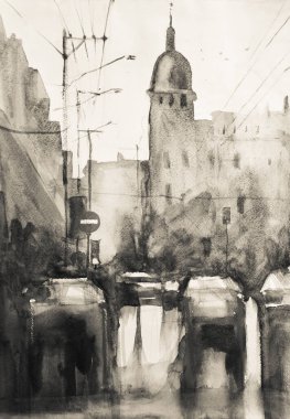 soyut mimari duvar kağıdı tasarımı, dijital konsept arkaplan