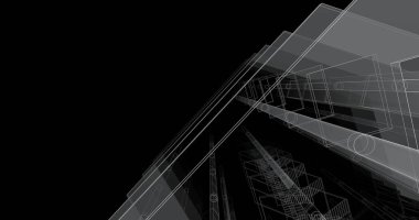 soyut mimari duvar kağıdı tasarımı, dijital konsept arkaplan