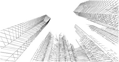 soyut mimari duvar kağıdı tasarımı, dijital konsept arkaplan