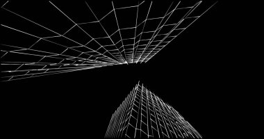 soyut mimari duvar kağıdı tasarımı, dijital konsept arkaplan