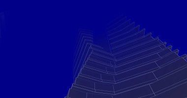 Mimari sanat konseptinde soyut çizgiler, minimum geometrik şekiller. 