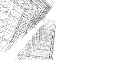 soyut mimari duvar kağıdı tasarımı, dijital konsept arkaplan