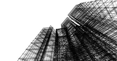 soyut mimari duvar kağıdı tasarımı, dijital konsept arkaplan