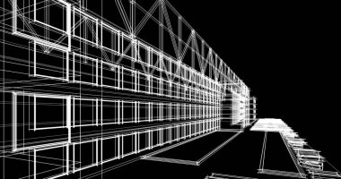 soyut mimari duvar kağıdı tasarımı, dijital konsept arkaplan