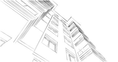 soyut mimari duvar kağıdı tasarımı, dijital konsept arkaplan