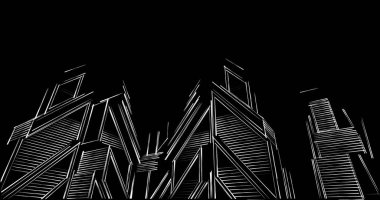 eskiz sanatı, geometrik mimari binalar tasarımı