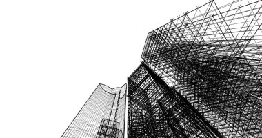 soyut mimari duvar kağıdı tasarımı, dijital konsept arkaplan