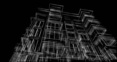 soyut mimari duvar kağıdı tasarımı, dijital konsept arkaplan