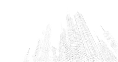 soyut mimari duvar kağıdı tasarımı, dijital konsept arkaplan