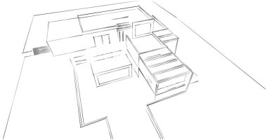soyut mimari duvar kağıdı tasarımı, dijital konsept arkaplan