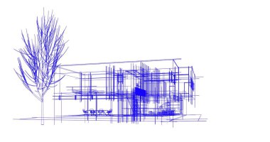 soyut mimari duvar kağıdı tasarımı, dijital konsept arkaplan