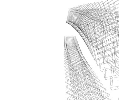 soyut mimari duvar kağıdı tasarımı, dijital konsept arkaplan