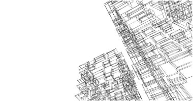 soyut mimari duvar kağıdı tasarımı, dijital konsept arkaplan