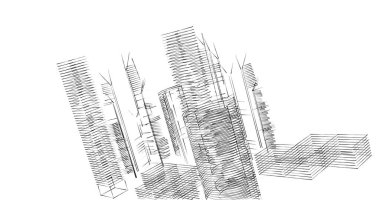 soyut mimari duvar kağıdı tasarımı, dijital konsept arkaplan