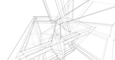 soyut mimari duvar kağıdı tasarımı, dijital konsept arkaplan