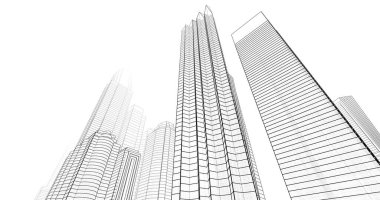 soyut mimari duvar kağıdı tasarımı, dijital konsept arkaplan