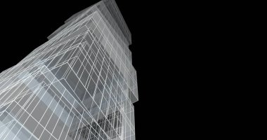 soyut mimari duvar kağıdı tasarımı, dijital konsept arkaplan