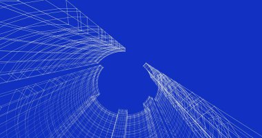 soyut mimari duvar kağıdı tasarımı, dijital konsept arkaplan