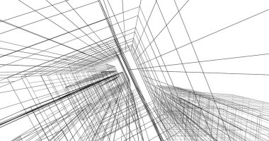 soyut mimari duvar kağıdı tasarımı, dijital konsept arkaplan