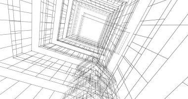 soyut mimari duvar kağıdı tasarımı, dijital konsept arkaplan