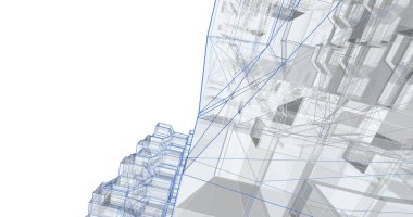 soyut mimari duvar kağıdı tasarımı, dijital konsept arkaplan